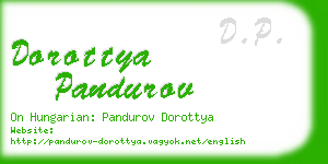dorottya pandurov business card